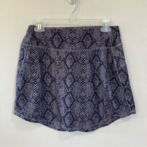 DSG Athletic Skort Sz M Womens Snake Print Black Gray Pocket